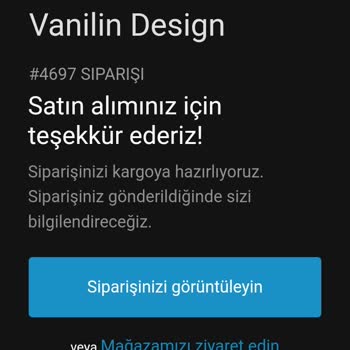 Vanilin Design Tarafından Ödemenin Alınıp Kargonun Gönderilmemesi