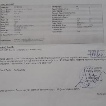 Mobilet 60ay659 Plakalı Araç Hakkında