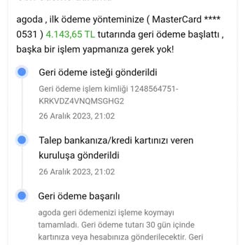 Agoda İade Sorunu