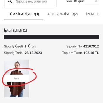 DeFacto Ben İstemediğim Halde Ürünü İptal Etti