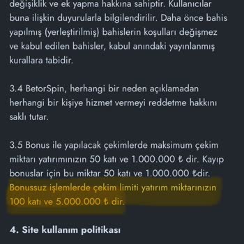 Betorspin Kazanç Sağlayanlara Kural Değiştiriyor