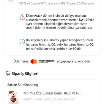 Vodafone Her Şey Yanımda'dan Ürün Alamıyorum