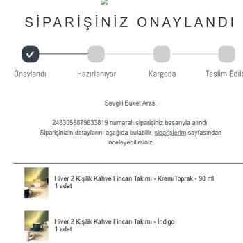 Madame Coco Sipariş Bilgisi Verilmemesi