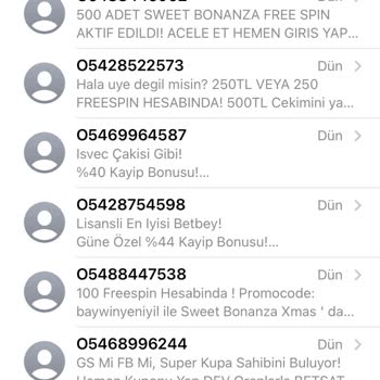Nevacasino SMS Atmayın Lütfen Yeter