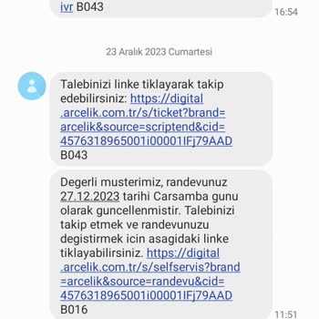 Arçelik Müşteri Temsilcisi Ve Teknik Servis