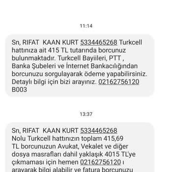 Turkcell Yersiz Ve Haksız Yere Borç Çıkarması