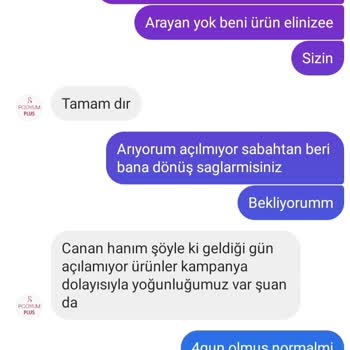 Podyum Plus Mağazanın Ürünü Göndermiyor