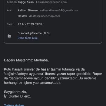 İncehesap.com LG Trendyol El Birliği İle Ayıplı Mal Satışı
