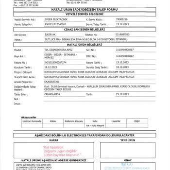 İncehesap.com LG Trendyol El Birliği İle Ayıplı Mal Satışı