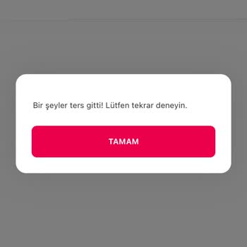 Yemeksepeti Beklenmedik Bir Hata
