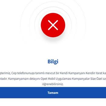 Opet Kendi Kampanyanı Yarat Puanlarım İşlenmiyor