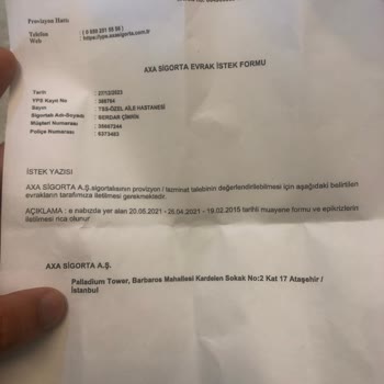 Axa Sigorta Ödeme Yapmıyor, Poliçe Şartlarına Uymuyor