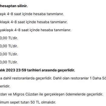 Migros Yemek'te Vadedilen Kuponun Zamanında Verilmemesi