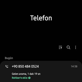 0850 484 0524 Numaralı Hattan Arama Gelmesi