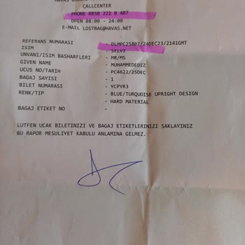 Pegasus Havayolları Kayıp Bagaj