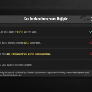 PUBG (Pubgmobile.com) Hesabıma Telefon Numarası İle Giriş Yapılıyor Benim Numaram Değil