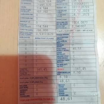 Başkent Doğalgaz Kartlı Sayaç Fatura Gelmesi