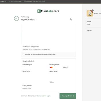 Mini-labsters.com Siparişim Nerede?