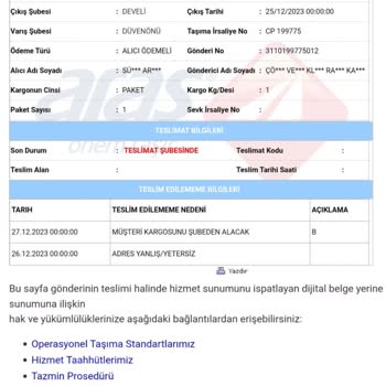 Aras Kargo Hep Aynısını Yapıyor