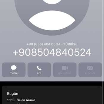 0850 484 0524 Numarasından Arama