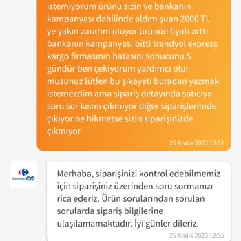Carrefour SA Ürün İadesi Kampanya Avantajımın Gitmesi
