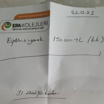 ERA Kolejleri Okul Ücretine Fahiş Zam Ve Zorunlu Yemek Bedeli