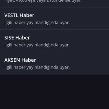 İş Bankası Mobil Borsa Bildirim Vermeme