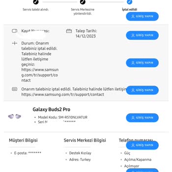 Samsung Buds2 Pro Arızalanıyor