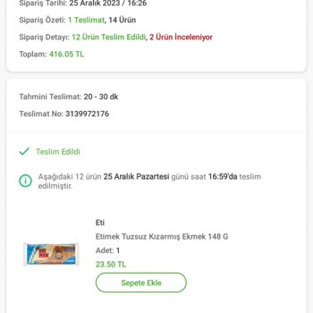 Trendyol Hızlı Market ve Migros'tan Sürekli Geciken Siparişler