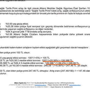 Allianz Yaşam Ve Emeklilik Sağlık Sigortasına Fahiş Zam! %147!