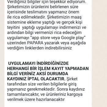 Ersağ Paketleme İş İlanında Gördüm