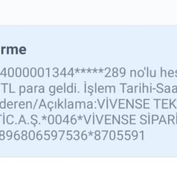 Vivense Para İademi Eksik Ödedi
