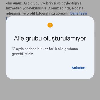 Youtube.com Aile Paketi Kişi Ekleyemedim