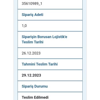 Borusan Lojistik Kargomu Yüksek Kat Diye Teslim Ermedi.