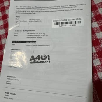 Onvo Marka Dikey Süpürge Lazer Işığı Yanmıyor