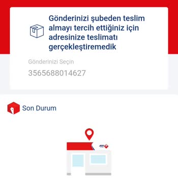 Aras Kargo Şubeden Teslimat Tercihi Yapılmadığı Halde Kargo
