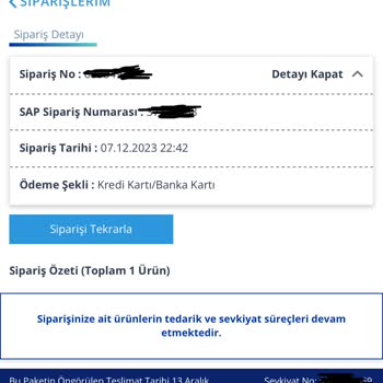 Avansas Sipariş Gecikmesi, Siparişi İptal Edememe