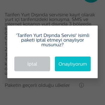 Türk Telekom Bilgim Dışında Kullanım Paketi Tanımlanmış.