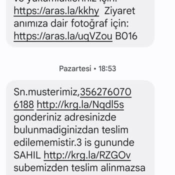 Aras Kargo Yoğunuz Deyip Kargomu Vermedi