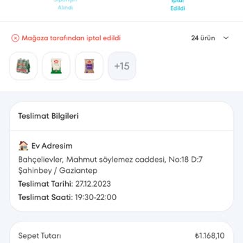 A101 Kapıda Ödeme Hizmeti Ve Sipariş İptal Şikayeti