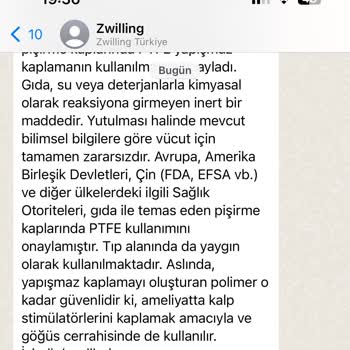 Zwilling Tava Az Kullanımda Bile Soyuluyor