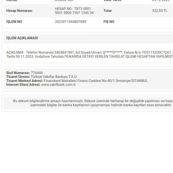 Vodafone Numara Değişimi Talep Ediyorum