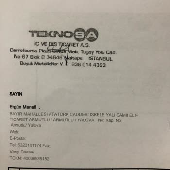 Teknosa'dan Alınan Kayıtsız Telefon Sorunu