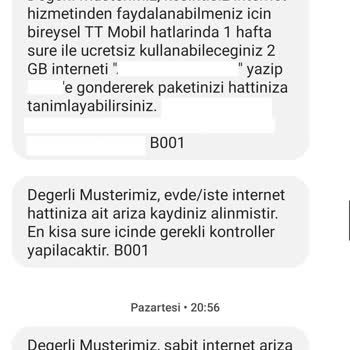 Türk Telekom Fiber Net Arıza Sorumsuzluğu