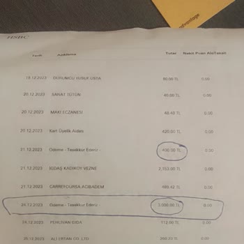 HSBC Habersiz Çekilen Kart Aidatı