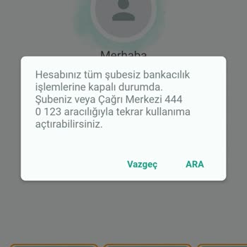 Kuveyt Türk Şubesiz İşlemlere Kapalı