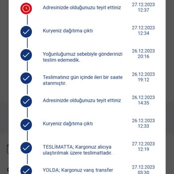 Aras Kargo Eve Teslim Etmiyor