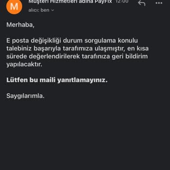 PayFix E Posta Güncelleyin Lütfen...