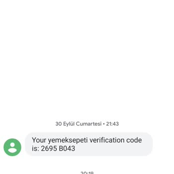 Yemeksepeti Kurye Adresi Bulamadı.