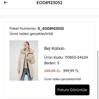 Mavi Değişim Talebiyle İnceleme İçin Gönderdiğim Ürünü İade Aldı